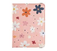 Beautiful Flowers Leather Passport Card Holder Cover Combo Passport Case Travel Documents Wallet Lightweight