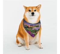 Beautiful Flowers Mountain Print Dog Bandanas Washable Bibs Scarf Pet Dog Kerchief Dog Scarf Classic Printed Washable Dog Towel Scarf For Dogs And Cats