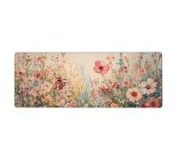 Beautiful Flowers Mouse Pad In Big Extended Non-Slip Rubber Base Mousepad With Stitched Edges Gaming Pc Desktop Large Mouse Pad 11.8x31.5