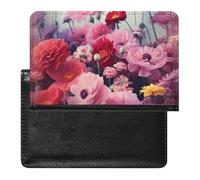 Beautiful Flowers Passport Cover Protector Rfid Blocking Passport Holder Id Card Holder Secure Travel Wallet Organizer for Passport Tickets Credit Cards, style, One Size