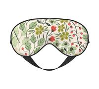 Beautiful Flowers Print Functionality Cozy Eye Mask Adjustable Strap Nap Night Travel Camping Yoga Relax