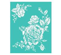Beautiful Flowers Reusable Silk Screen Stencils Printing Stencil Self Adhesive Silk Screen Mesh Transfers Stencils for Chalk Paste Wood,Fabric,Home Decor,Art Crafts T-Shirt