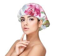 Beautiful Flowers Rose Pink Flower Floral,Adult's Satin Sleeping Cap - Women's Elastic Sleep Bonnet, Adjustable Overnight Hair Cover