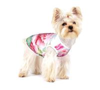 Beautiful Flowers Rose Pink Flower Floral,Cotton Sleeveless Pet T-Shirt Soft Stretchy Puppy Breathable Vest,S