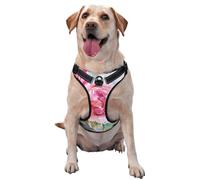 Beautiful Flowers Rose Pink Flower Floral,Pet Harness,Adjustable Reflective Dog Harness,Pet Leash Vest,M