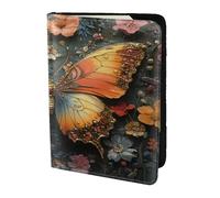 Beautiful flowers Travel Passport Holder Cover Wallet Leather Case Travel Essentials Luggage Accessories, Dragonflies, One Size, Contemporary