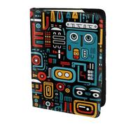 Beautiful flowers Travel Passport Holder Cover Wallet Leather Case Travel Essentials Luggage Accessories, Mexican Abstract Graffiti, One Size, Contemporary