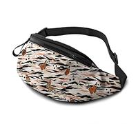 Beautiful Flying Butterflies Casual Fanny Waist Pack Bag Adjustable Lightweight Sport Belt Waist Bag for Sports Running Hiking Biking Walking