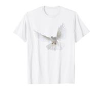 Beautiful Flying Peaceful White Dove Photo Silhouette T-Shirt