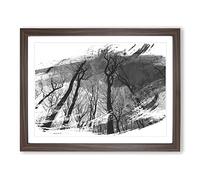 Beautiful Forest Woodland Vol.5 V1 Modern Framed Wall Art Print, Ready to Hang Picture for Living Room Bedroom Home Office Décor, Walnut A4 (34 x 25 cm)