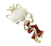 Beautiful Foxes Lapel Pin for Shawl or Handbag Embellishment Stone Foxes Brooch