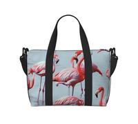 Beautiful Funny Flamingos Print Travel Duffel Bag, Lightweight Water-Resistant Weekender Spacious Gym & Travel Bag for Men, Women & Teens