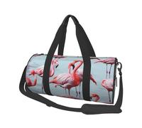 Beautiful Funny Flamingos Printed Sports Gym Bag with Wet Pocket & Shoes Compartment, Travel Duffel Bag for Men Women