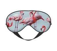 Beautiful Funny Flamingos Printing Sleep Mask for Women Men Double-Sided Print Soft Silk Eye Masks Eye Sleep Shade Cover