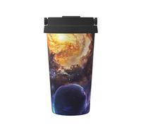 Beautiful Galaxy Print Insulated Coffee Tumbler, 500ml Leakproof Stainless Steel Travel Mug, Double Walled, Hot & Cold Drinks - Perfect for Commuting, Office, Home
