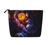 Beautiful Galaxy Print Makeup Bag for Women,Portable Cosmetic Bag Toiletry Bag, Capacious Travel Makeup Organizer