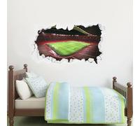 Beautiful Game Arsenal Football Club Official Emirates Stadium Inside Empty Broken Wall Mural Sticker (60cm x 30cm)
