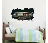 Beautiful Game Arsenal Football Club Official Emirates Stadium Outside Broken Wall Mural Sticker (60cm x 30cm)