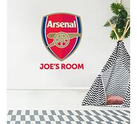 Beautiful Game Arsenal Football Club Official Personalised Name & Crest Wall Sticker (90cm)