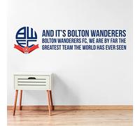 Beautiful Game Bolton Wanderers Football Club Official Crest & Song Wall Sticker (90cm width x 20cm height)