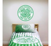 Beautiful Game Celtic Football Club One Colour Crest Wall Sticker Official Merchandise (60cm, Green)