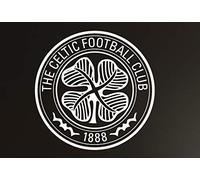 Beautiful Game Celtic Football Club One Colour Crest Wall Sticker Official Merchandise (60cm, White)