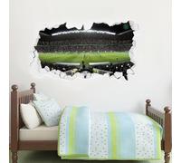 Beautiful Game Celtic Football Club Stadium Broken Wall Mural Sticker (90cm x 60cm)