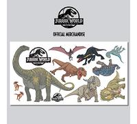 Beautiful Game Dinosaurs Wall Stickers - Official Jurassic World Dinosaur Set Wall Decals Mural Vinyl Art Kids (120cm x 60cm)