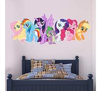 Beautiful Game My Little Pony Wall Sticker - Group Wall Decal Art Vinyl Mural Kids Gift (90cm width x 35cm height)