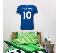 Beautiful Game Official Everton FC Football Club Shirt - PERSONALISED NAME & NUMBER Wall Sticker (120cm Height)