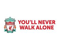Beautiful Game Official Liverpool Football Club Official Crest & You'll Never Walk Alone Wall Sticker (120cm x 30cm)