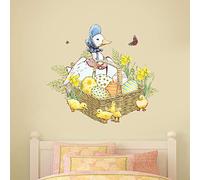 Beautiful Game Official Peter Rabbit Jemima Puddle Duck and Ducklings Wall Sticker Mural PB037 (90cm Width x 75cm Height)