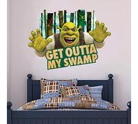 Beautiful Game Shrek Get Outta My Swamp Wall Sticker Vinyl Art Mural Decal Kids (90cm)
