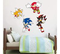 Beautiful Game Sonic The Hedgehog Wall Sticker - Sonic, Tails, Knuckles and Shadow Wall Stickers Vinyl Art Decals (180cm x 60cm)