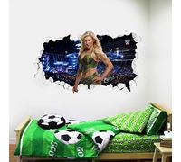 Beautiful Game WWE Wall Decal - Charlotte Flair Smashed Vinyl Sticker Decal Kids Mural Art Wrestling (90cm)