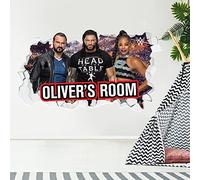 Beautiful Game WWE Wall Decal - Personalised Trio Smashed Vinyl Sticker Decal Kids Mural Art Wrestling (60cm)