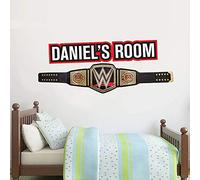 Beautiful Game WWE Wall Decal - Title Belt Personalised Vinyl Sticker Decal Kids Mural Art Wrestling (90cm)