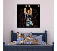 Beautiful Game WWE Wall Mural - Stone Cold Steve Austin Graphic Vinyl Sticker Decal Kids Mural Art Wrestling (90cm x 90cm)
