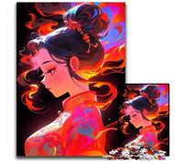 Beautiful Geisha Anime Jigsaw Puzzles 1000 Pieces for Adults Difficult Puzzles for Adults Perfect DIY Art Decor Or Birthday Gift 1000 PCS(75x50cm)