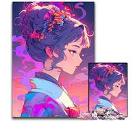 Beautiful Geisha Anime Puzzles 1000 Pieces for Adults Jigsaw Puzzles for Adults for Birthdays And Holidays 1000 PCS(38x26cm)
