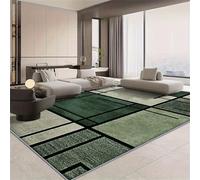 Beautiful Geometric Pattern Rug, 60x110cm Checked Pattern Stripes 3D Design Green Soft Rugs, Short Pile Non Shedding Floor Carpets Easy to Clean Abstract Carpet - Runner Rugs Living Room Non-slip