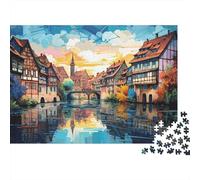 Beautiful German Town Landscape 1000 Piece Jigsaw Puzzle for Adults 70x50cm/1000pcs