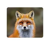 Beautiful Ginger Fox Gaming Mouse Pad Wild Animal Cub Mum Non-Slip Rubber Mouse Pad for Computers, Laptop, Office, Home Rectangle Personalized Mousepad 9.5 Inch x 7.9 Inch