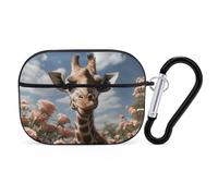 Beautiful Giraffe AirPods Pro Case Cover with Keychain Ring PC Hard Shell Protective Case for AirPods Pro 2nd for Women Men Generation Easy Open Full Drop Protection Cover Black-Style