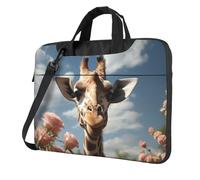 Beautiful Giraffe Laptop Bag Shockproof Computer Carrying Case with Shoulder Strap Messenger Shoulder Bag Briefcase 13 inch