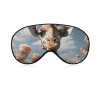 Beautiful Giraffe Sleeping Mask, Light Blocking Eye Mask, Comfortable and Soft, Eye Cover with Elastic Band, Suitable for Men and Women, Suitable for Travel/Sleeping