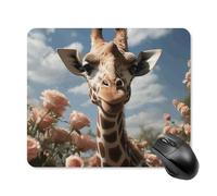 Beautiful Giraffe Square Mouse Pad Portable Computer Mousepad with Non-Slip Rubber Base 25 * 30cm Ultra-Thin Gaming Mouse Mat for Computer Laptop Office Desk Accessories
