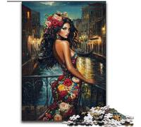 Beautiful Girl 1000 Piece Jigsaw Puzzles for Adults & Teens, Toy Intellectual Game Artists Collection, Fine Art (26x38cm)