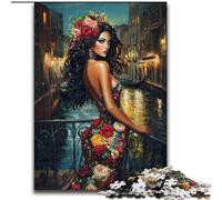 Beautiful Girl Adult Puzzles 1000 Pieces, Family Fun Games Fun at Home Activities, Birthday Present, Travel Gifts (size 26x38cm)
