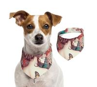 Beautiful Girl Custom Dog Bandanas,Summer Bandanas for Dogs Washable Adjustable Dog Triangle Scarf Bibs Cute Pet Bibs for Medium Large Dogs Puppy and Cats Small